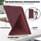 thumbnail image 3 of Funda protectora plegable ultradelgada de material cuero con solapa suave para Fire HD10 plus 2021 con ángulos de múltiple magnéticos rojo shamjiam Funda protectora para tableta, 3 of 7