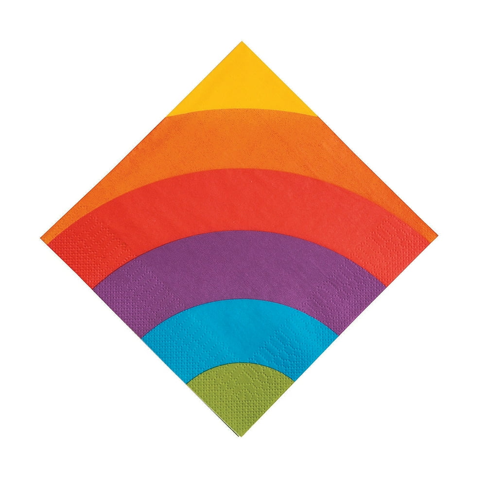 Rainbow Party Luncheon Napkins (16Pc) Party Supplies 16 Pieces