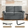 thumbnail image 3 of 57.4" Multi-Function Upholstered Convertible Sofa Bed 2 In 1 Pull Out Sofa Sleeper Bed Guest Sleeper With Twin Size Mattress Pad For Living Room Small Apartment, 3 of 9