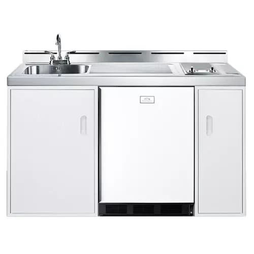 Buy Summit C60GLASS 60 Inch Combo Kitchen with Smoothtop Electric Burners by Summit