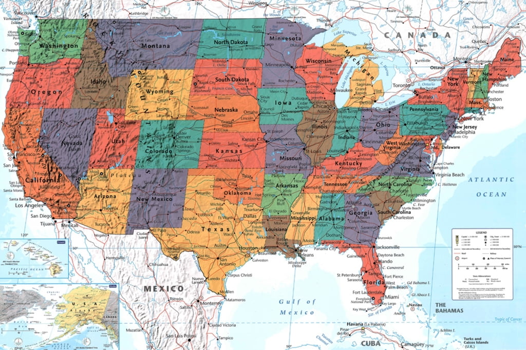 Political Map United States - United States Map