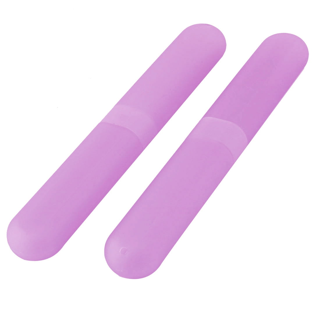 Home Travel Plastic Toothbrush Toothpaste Storage Holder Case Box Purple 2pcs