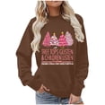 thumbnail image 2 of Wancir Tree Tops Glisten and Children Listen to Nothing Sweatshirts Women Christmas Trees Print Long Sleeve Pullover, 2 of 4