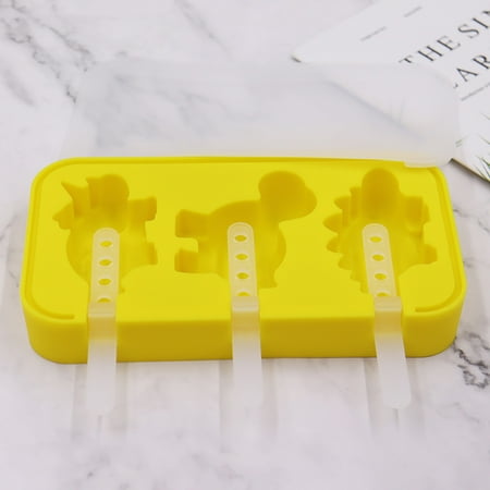 

ruhuadgb Ice Cream Mold Cartoon Animal Shape 1Set Homemade DIY Ice Lollies Tray Tear-Resistant Unique Kitchen Tools