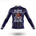 thumbnail image 3 of Chaqueta de ciclismo de manga larga para hombre con diseño de perezoso, ropa de ciclismo de montaña para primavera y otoño, uniforme de bicicleta, camiseta de carreras de bicicleta de carretera transp, 3 of 5