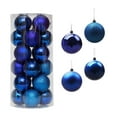 thumbnail image 4 of Bolas de Navidad perfecl 24 Unids Adornos colgantes 6 cm azul, 4 of 7