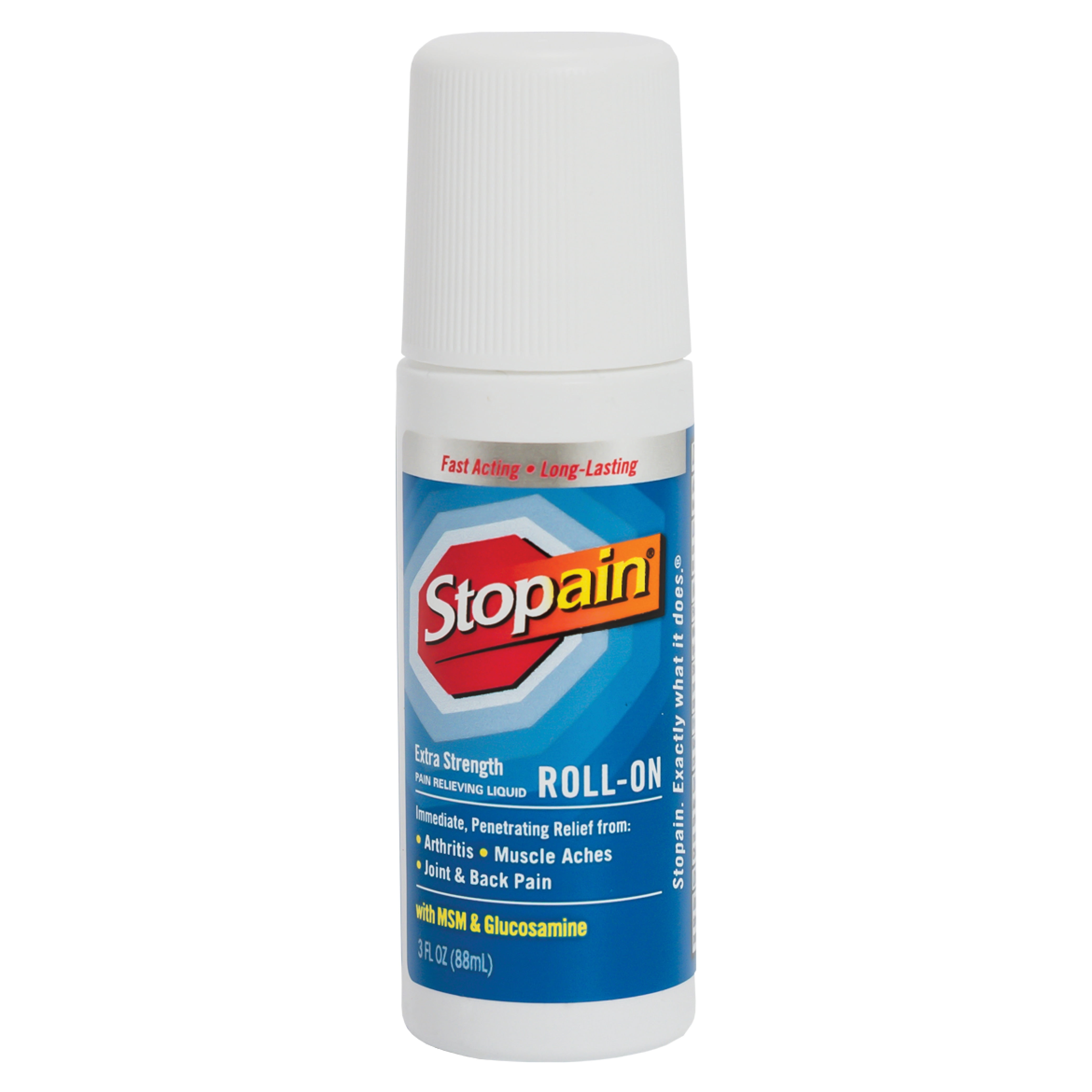 Stopain Extra Strength Roll-On for Muscle Aches, Joint Pain and Arthritis, 3 FL OZ