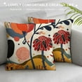 thumbnail image 3 of Orinice  Abstract Art Mid Century Modern Throw Pillow Covers 18x18 Colorful Boho Aesthetic Floral Geometric Minimalist Pillow Covers for Couch Outdoor Decor Set, 3 of 5