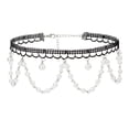 thumbnail image 1 of Collier Ras du Cou en Dentelle pour Femmes Collier Délicat en Fausse Perle Collier Gothique Lolita, 1 of 10