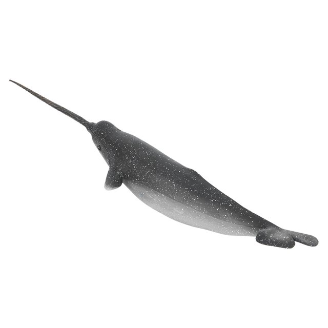 Figura de animal en miniatura modelo de océano de narval de plástico sólido ANGGREK Otros