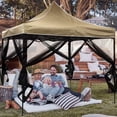 thumbnail image 5 of TOPCHANCES Universal Replacement Canopy Mosquito Netting Screen Sidewalls Only for 12' x 12' Gazebo Canopy, Black, 5 of 12