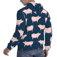 thumbnail image 6 of Naloa Pig 1 Men's Casual Hooded Collar Drawstring Hoodies Pullover Sweatshirts Casual Long Sleeve Shirts-4X-Large, 6 of 7