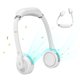 thumbnail image 4 of Ventilador de cuello portátil recargable con tubo flexible de 360° y salida de aire ajustable de 180°. Tres velocidades, diseño moderno y bajo consumo. Ideal para un verano fresco. Color blanco, 4 of 7