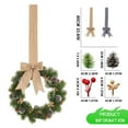 thumbnail image 3 of BinKFF Christmas Mini Wreath for Cabinet, Artificial Snowy Cedar Garland with Plaid Ribbon, Small Xmas Hanging Wreath for Kitchen Cabinets, Windows, Doors, Farmhouse Holiday Decor, 3 of 9