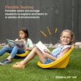 thumbnail image 3 of ECR4Kids Plastic Leaf Scoop Floor Rocker Seat, Classroom Furniture, Yellow, 6-Piece, 3 of 9