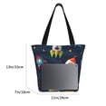 thumbnail image 5 of Kll Tote Bag For Women Spaceships And Stars Print Shopping Grocery Reusable Bags For Office School Shopping Travel, 5 of 8