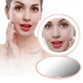 thumbnail image 1 of Qiilu LED Mirror, Portable Mirror,Portable Foldable 10X Magnification Mini 12 LEDs Makeup Mirror Cosmetic Tool, 1 of 8