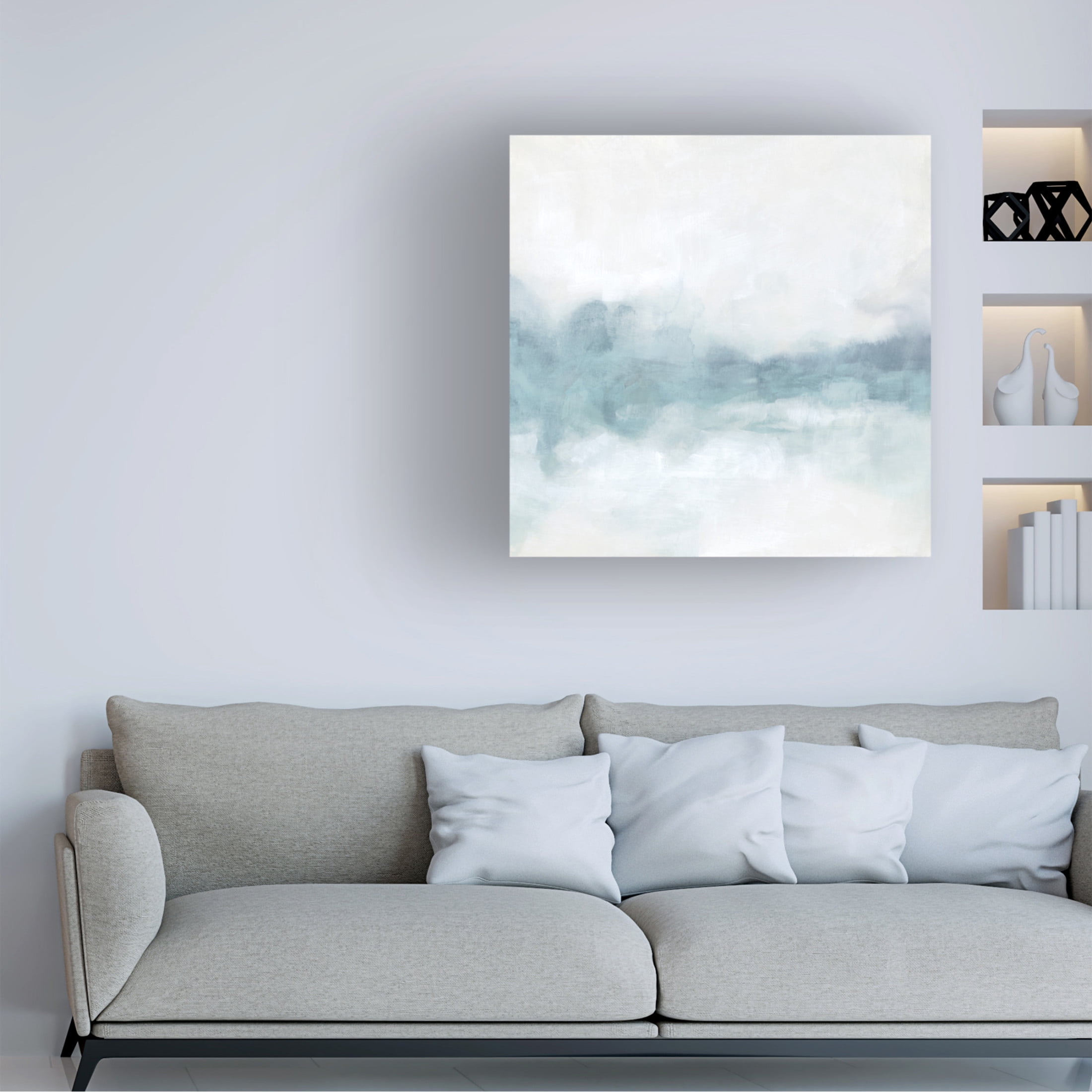 Trademark Fine Art June Erica Vess  Moody Blue Mist I Canvas Wall Art