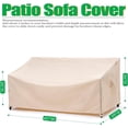 thumbnail image 2 of "F&J Outdoors Waterproof Rip-Stop Patio Loveseat Cover, Anti-Fading, Anti-Ripping, 87"" W x 39"" D x 36/26"" H", 2 of 9