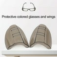 thumbnail image 4 of Tnobhg 1 Pair Colorful TPU Glasses Side Protect Cover Wing Splash Protection Easy to Install Transparent Design Eye Glass Cover Wing, 4 of 8