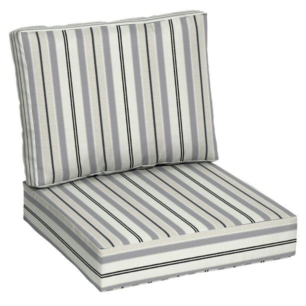 Better Homes Gardens Grey Bay Stripe, Better Homes And Gardens Outdoor Patio Dining Chair Cushion Grey Stripe