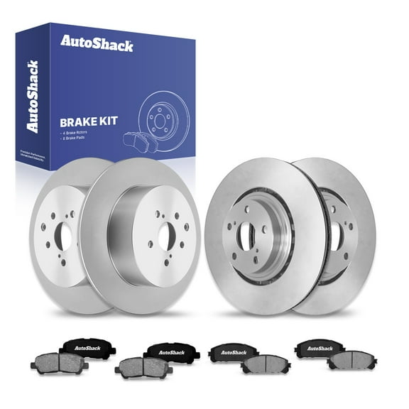 AutoShack Front & Rear Brake Rotors & Ceramic Pads for Toyota, Highlander 2014, AWD V6 3.5L