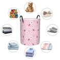 thumbnail image 6 of Daiia Hand Drawn Strawberry Round Laundry Basket with Handles Thickened Waterproof Circular hamper,Dirty Clothes Storage Basket for Bedroom,Bathroom,College Dorm-Medium, 6 of 8