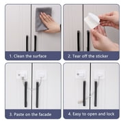 Topekada 3 Pack Refrigerator Lock with Keys, Cabinets Locks Freezer Lock Door Lock for Toddler, Child, Multi-Purpose Baby Kid Safety Deep Freezer Fridge Lock with a Key