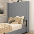 thumbnail image 4 of Flash Furniture Quinn Stitched Upholstered Platform Bed, Gray, Twin, 4 of 12
