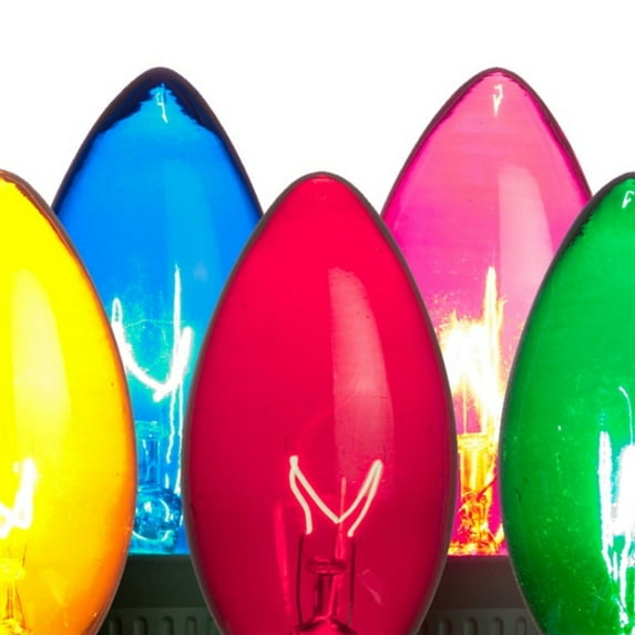 Transparent Christmas Bulbs - C9 Size - Box Of 25 Bulbs