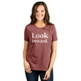 thumbnail image 2 of Look Inward Women's Fashion Relaxed T-Shirt Tee Heather Rouge 2X-Large, 2 of 5