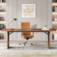 thumbnail image 7 of Condemo 71 inch Large Executive Office Desk, Simple Computer Desk Workstation, Modern Industrial Study Writing Table, Rustic Brown, 7 of 7