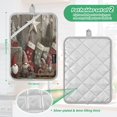 thumbnail image 3 of 2 Pack Pot Holders for Kitchen Heat Resistant Hot Pads Sets for Cooking Baking Christmas Stocking Patterns, 3 of 7