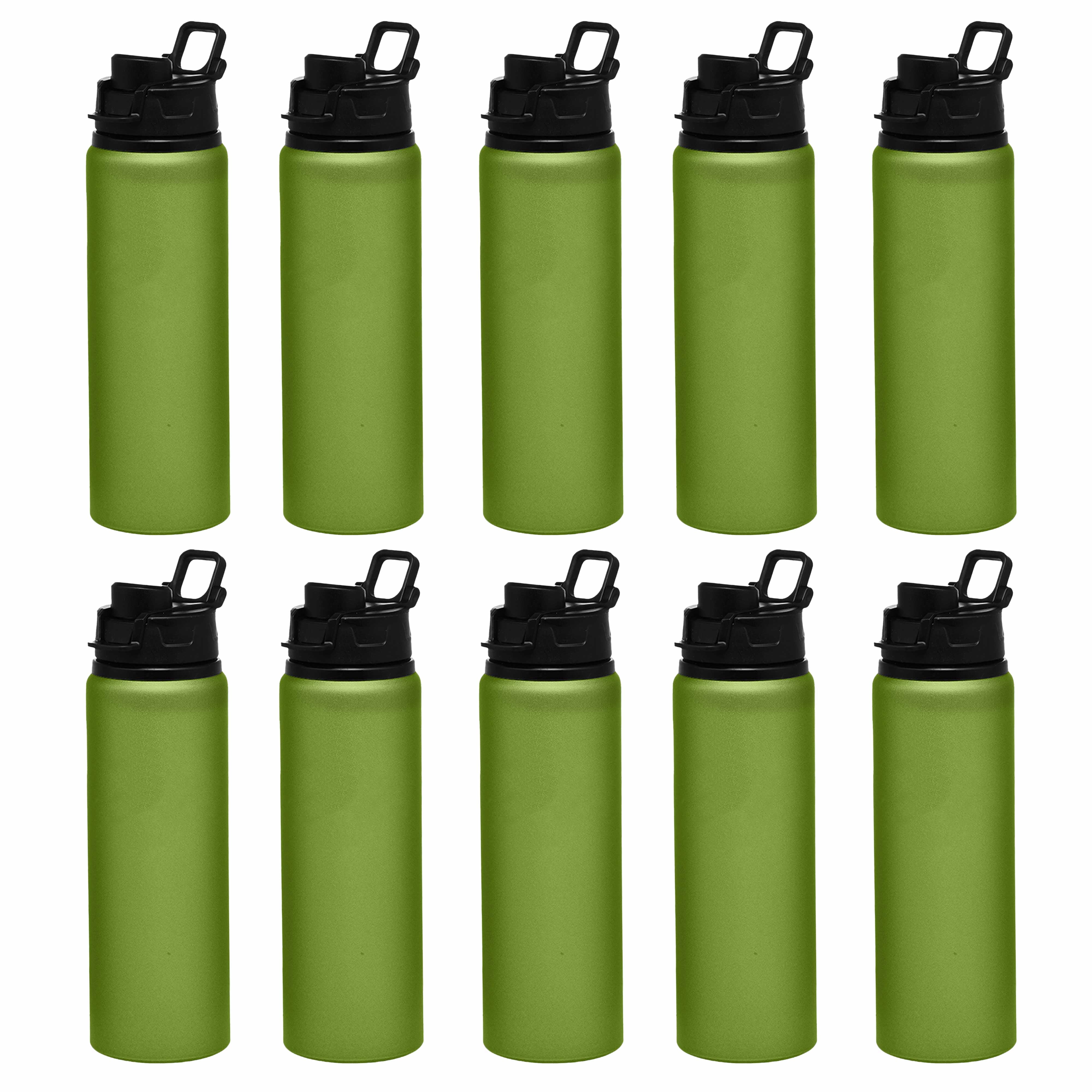 10 Pieces Aluminum Water Bottle 24 oz Aluminum Reusable Bottles Lightweight  Snap Lid Sports Water Bo…See more 10 Pieces Aluminum Water Bottle 24 oz