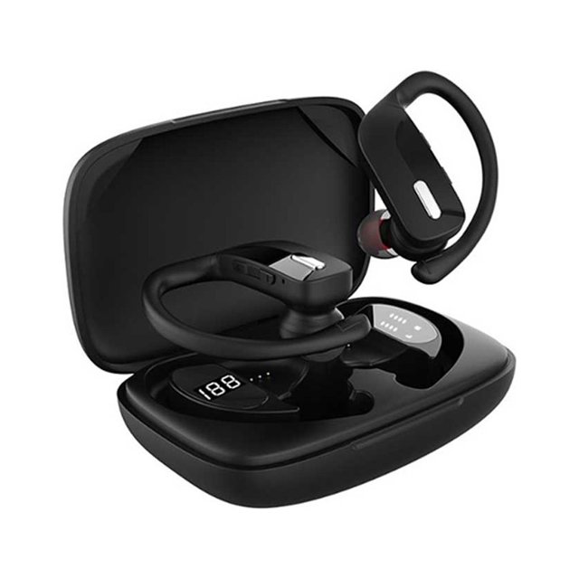 Cateissary Teléfono móvil, tableta, portátil, auriculares inalámbricos con estuche de carga, auriculares recargables, auriculares 5,0 Relojes inteligentes