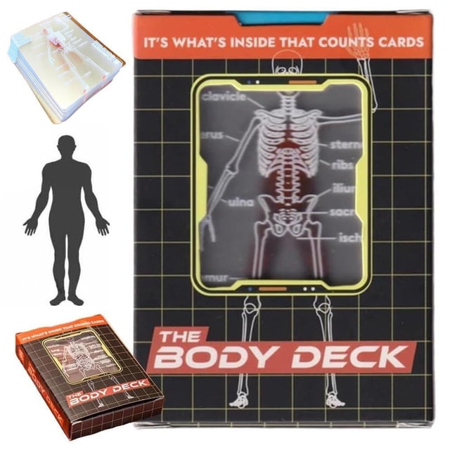 The Body Deck-Human Anatomy Playing Cards It's What's Inside That Counts-Card 1x