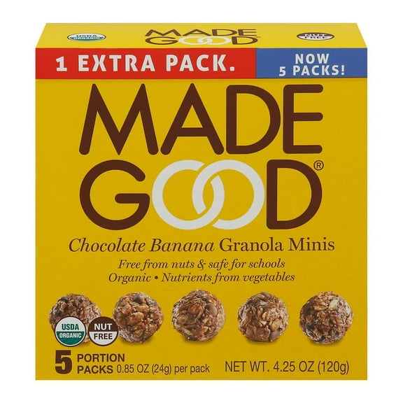 (Price/Case)Madegood Chocolate Banana Granola Minis 6-5 Count