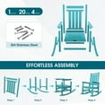 thumbnail image 5 of SERWALL Outdoor Rocking Chair Set of 2, HDPE Patio Rocker for Lawn, Porch, Aruba, 5 of 11