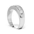 thumbnail image 2 of 1ct Channel Set Mens Diamond Wedding Ring 14K White Gold, 2 of 2