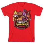 Freddy Fazbear Horror Video Game Red Short Sleeve Shirt-X-Small