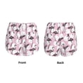thumbnail image 3 of Gaeub Pineapple Flamingo Print Women's Athletic Shorts,High Waisted Running Shorts,Pocket Sporty Short,Gym Elastic Workout Shorts-X-Large, 3 of 7