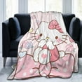 thumbnail image 6 of Hello Kitty Throw Blanket, Cozy Flannel Blankets For Boys Girls, Super Soft Warm Blanket For Couch Sofa Bed, 6 of 9