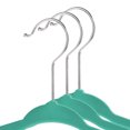 thumbnail image 2 of Casafield 50 Velvet Baby Hangers for Infant & Toddler Clothes, 11" - Teal, 2 of 7