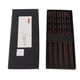 thumbnail image 2 of 5 pares de palillos chinos redondos reutilizables de madera de hierro negro de 23 cm/9,1 pulgadas de largo para vajilla clásica de estilo japonés., 2 of 14