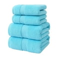 thumbnail image 2 of karymi Cotton Plain Gifts Sets Towels Multicolor Soft Absorbent Household 2Pcs Bath Towels and 2Pcs Towels 29.13x12.99in,27.56x55.12in Bathroom Decor up to 70% off, 2 of 6