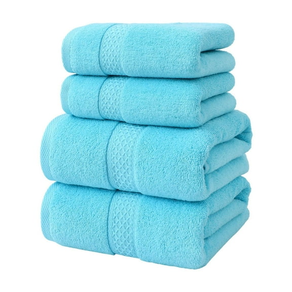 RoamHome 4-Piece Cotton Bath Towel Set - Soft Absorbent Quick-Dry Towels for Spa, Beach & Home, Hotel-Grade , 8 Colors (29.5x13.7in & 55.1x27.6in) - Gift Ready