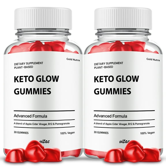 Keto Glow ACV Gummies Supplement, Premium Formula, All Natural Ingredients, 2 Month Supply (2 Pack)
