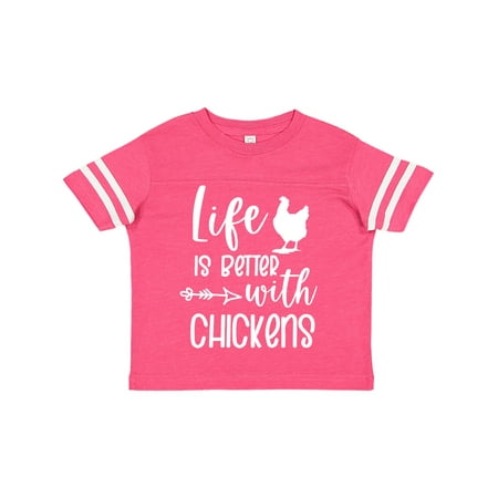 

Inktastic Life is Better with Chickens Gift Toddler Boy or Toddler Girl T-Shirt