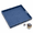 Blue-16" x 16" x 2", variant on White 20" x 20" x 2" Square Leather Serving Tray for Ottoman, Tea, Food, and Entertaining