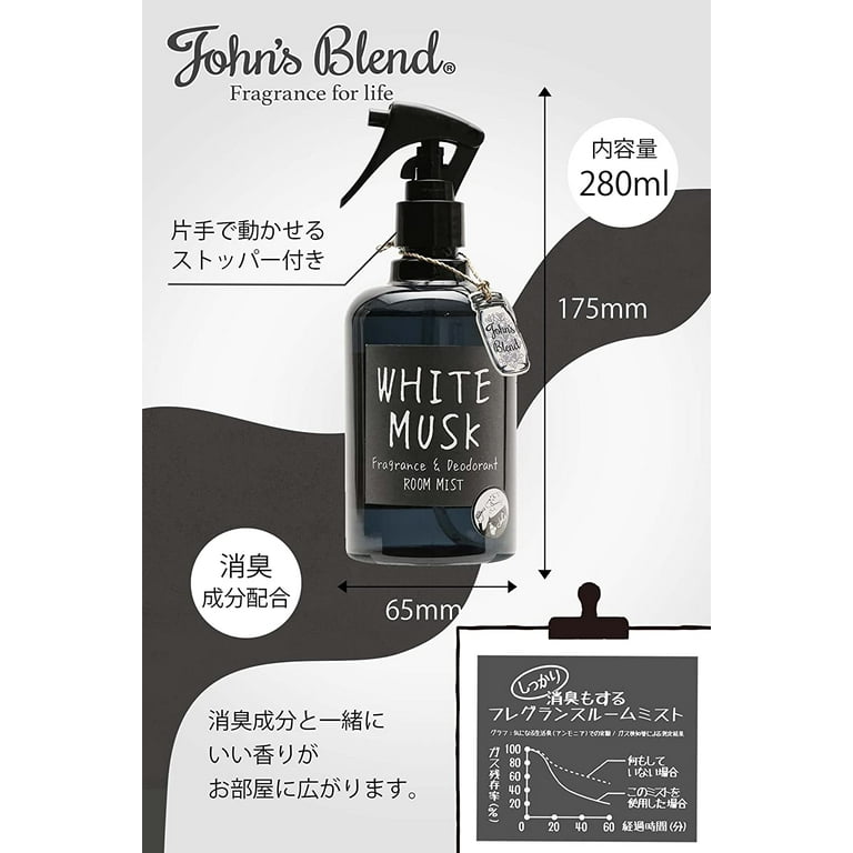 John's Blend Fragance & Deodorant Room Mist - White Musk 280ml - Walmart.com